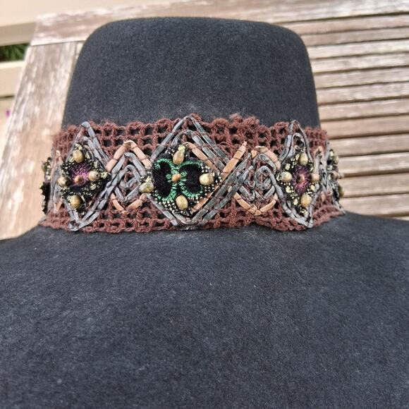 Scala 100% Wool Boho Western Hat Black One Size - Picture 5 of 8